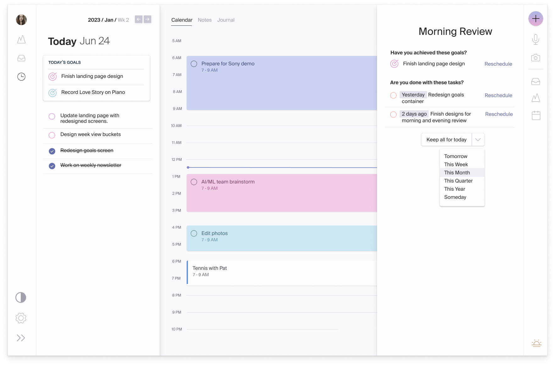 Qtr the most advanced productivity planner